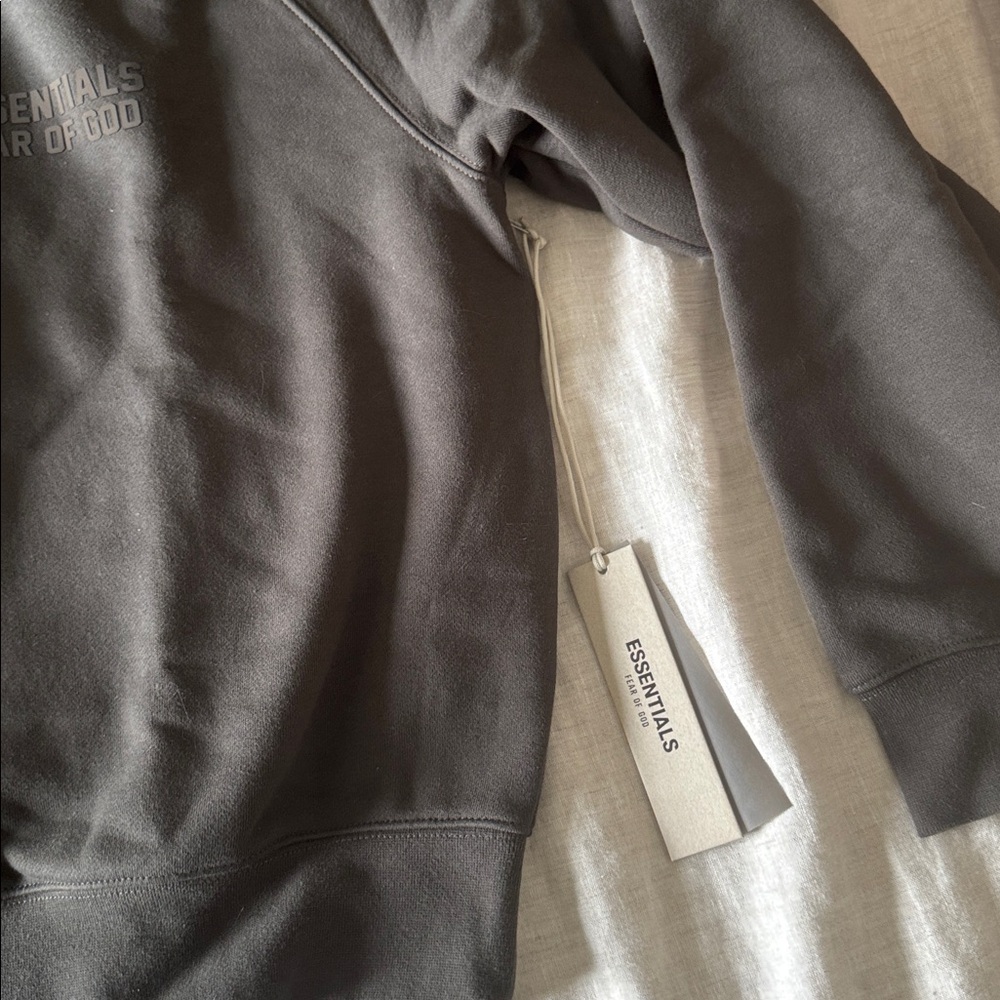 Essentials Dark Brown/ Gray Crewneck Sweatshirt - Picture 4 of 9